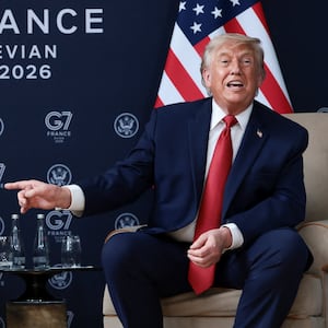U.S. President Donald Trump attends a bilateral meeting with Indian Prime Minister Narendra Modi during the G7 Summit in Evian-les-Bains, France, June 17, 2026. REUTERS/Evelyn Hockstein