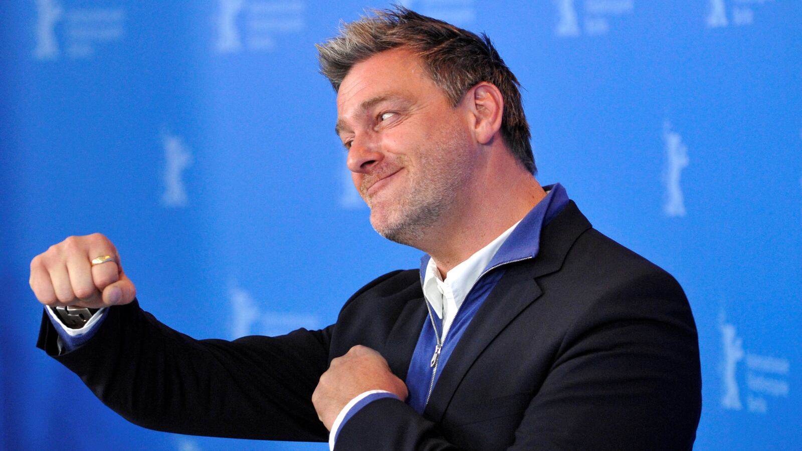Cast member Ray Stevenson poses during a photocall.