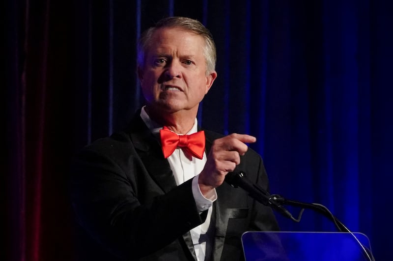 U.S. Senator Roger Marshall (R-KS) speaks at the New York Young Republican Club’s Annual Gala at Cipriani’s Wall Street in New York City, U.S., December 9, 2023.