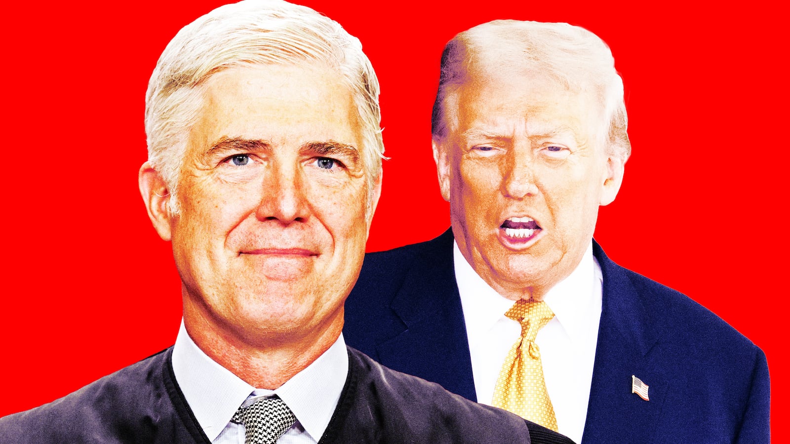 Justice Neil Gorsuch and Trump.