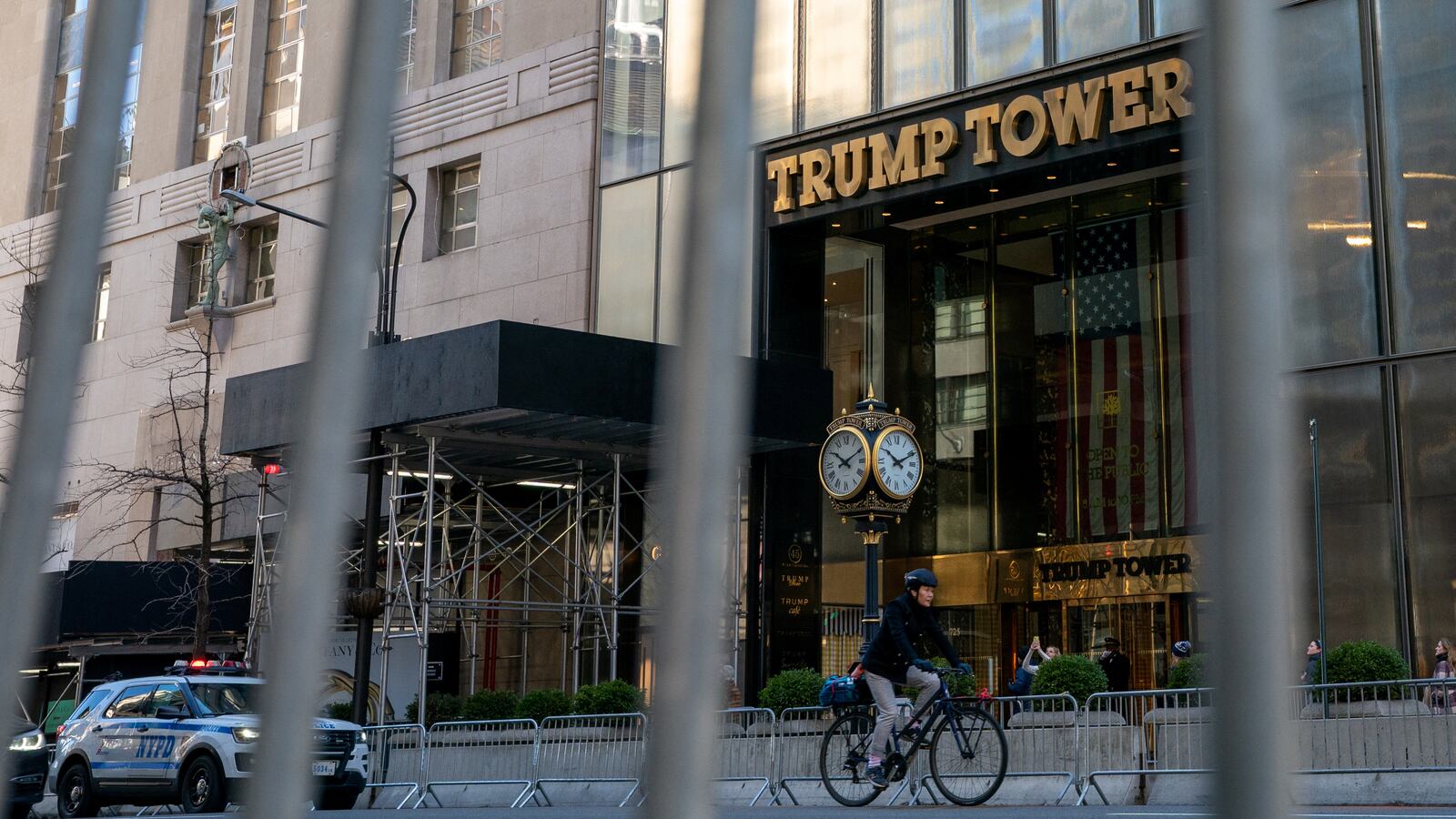 Trump Tower is seen through nearby NYPD barricades, after former U.S. President Donald Trump’s indictment by a Manhattan grand jury following a probe into hush money paid to porn star Stormy Daniels, in New York City, April 2, 2023.
