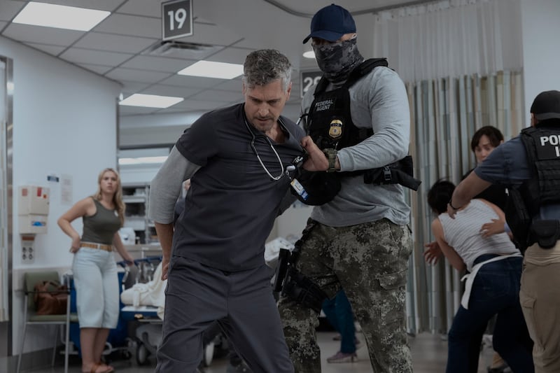 A doctor gets arrested during the ICE episode of "The Pitt"