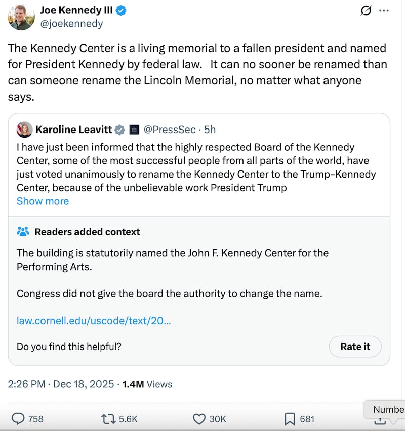 Joe Kennedy, the president's grandnephew