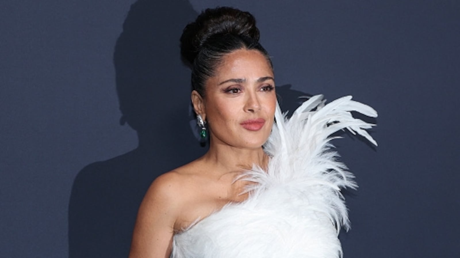 Mexican-US actress Salma Hayek attends the 2026 Kering Women in Motion Awards on the sidelines of the 79th edition of the Cannes Film Festival in Cannes, southern France, on May 17, 2026. (Photo by Sameer AL-DOUMY / AFP via Getty Images)