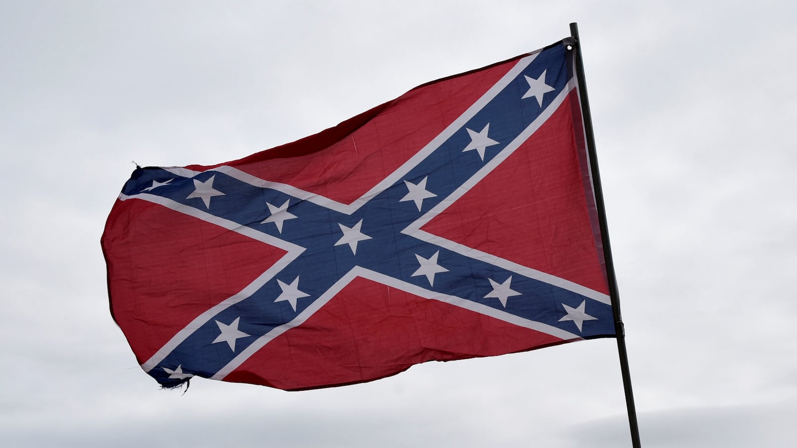 A Confederate flag