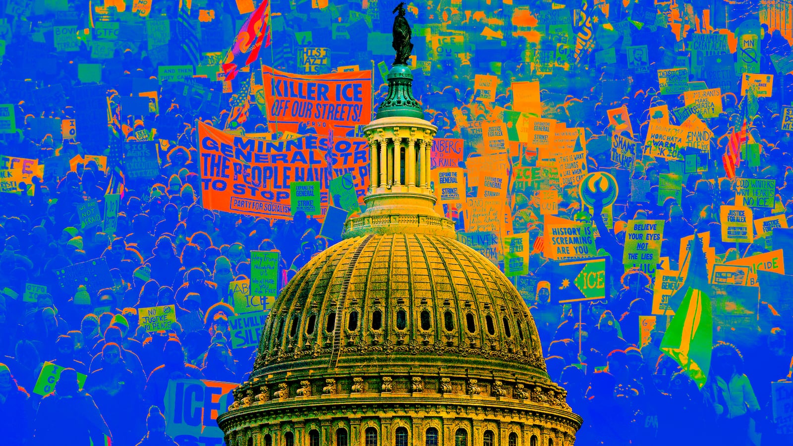 Capitol building, Minneapolis protest photo Illustration