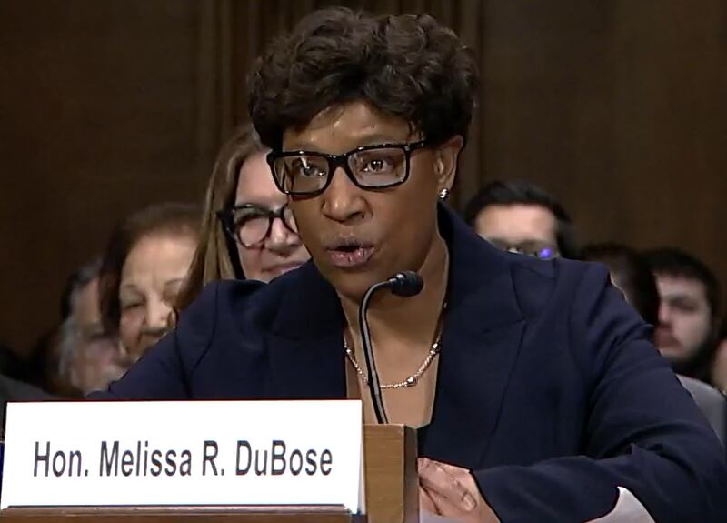 Federal judge, Melissa R. DuBose.