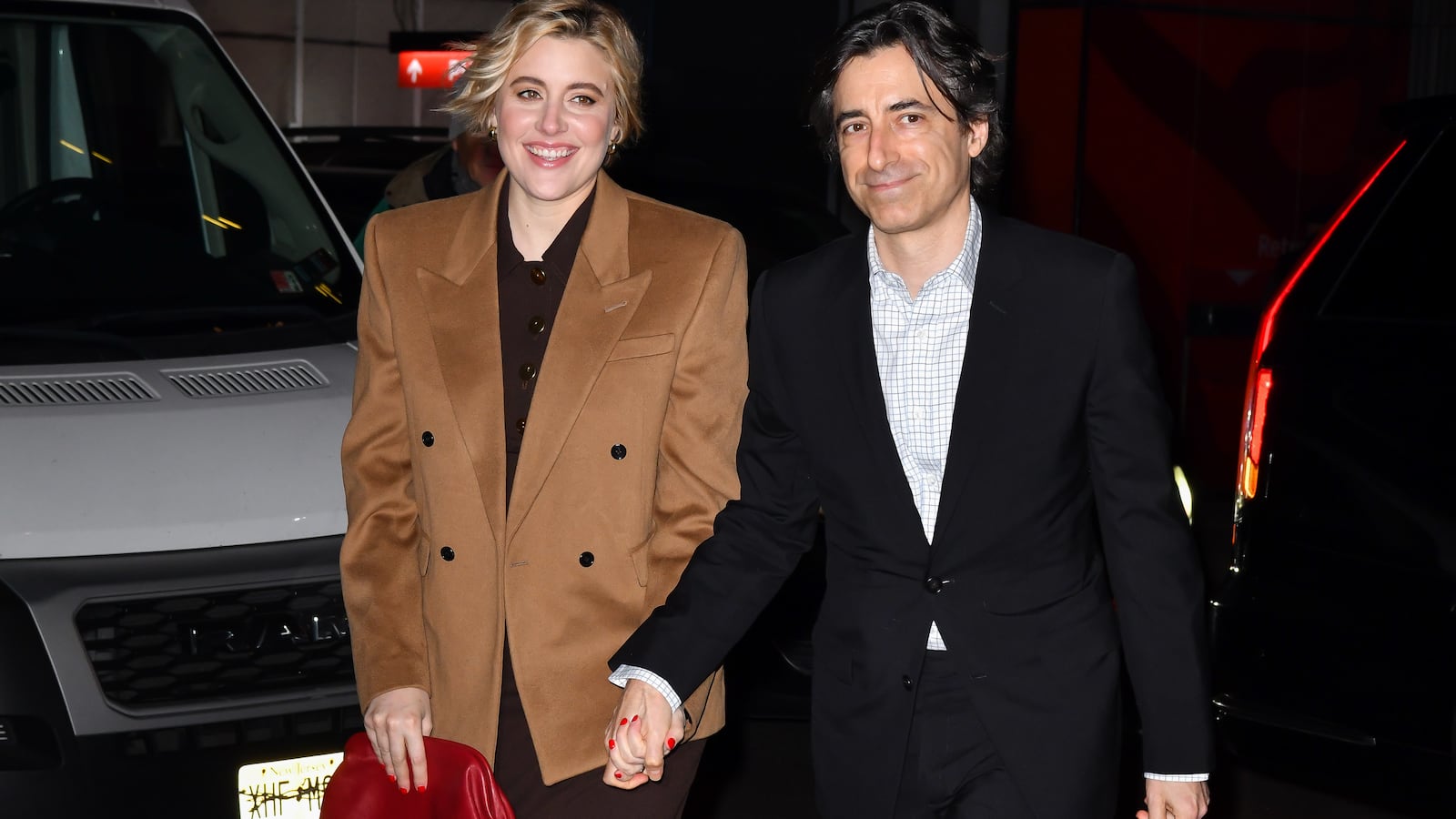 Greta Gerwig and Noah Baumbach at the Met.