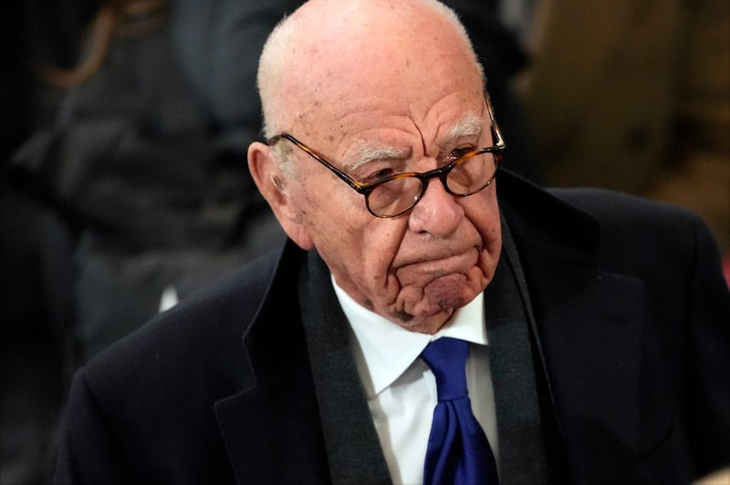 Rupert Murdoch arrives at the 60th Presidential Inauguration in the Rotunda of the U.S. Capitol in Washington, Monday, Jan. 20, 2025.