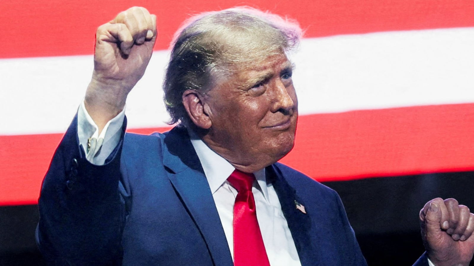 U.S. President Donald Trump dances at a rally to kick off the Great American State Fair in celebration of the 250th anniversary of U.S. independence on the National Mall in Washington, D.C., U.S., June 24, 2026.