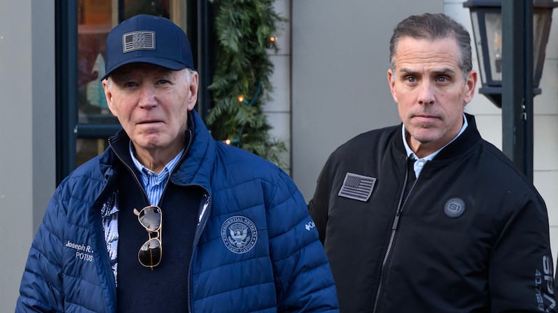 Joe Biden and son Hunter Biden  in Nantucket, Massachusetts, in November 2024.