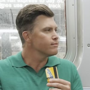 Colin Jost and Kareem Rahma on "SubwayTakes"