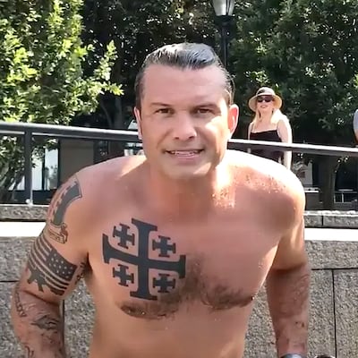 Pete Hegseth Sparks Outrage With Wild New Arabic Tattoo