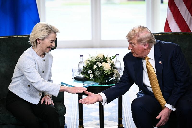 Donald Trump and Ursula von der Leyen