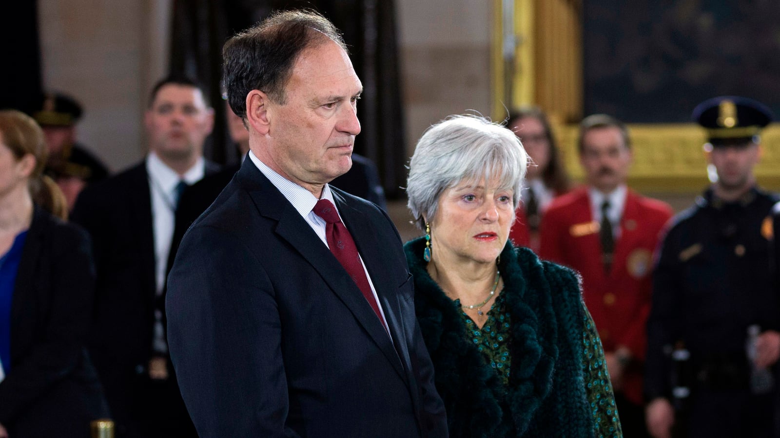 U.S. Supreme Court Associate Justice Samuel Alito and his wife Martha in 2018.
