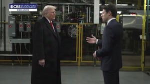 President Donald Trump and CBS News' Tony Dokoupil