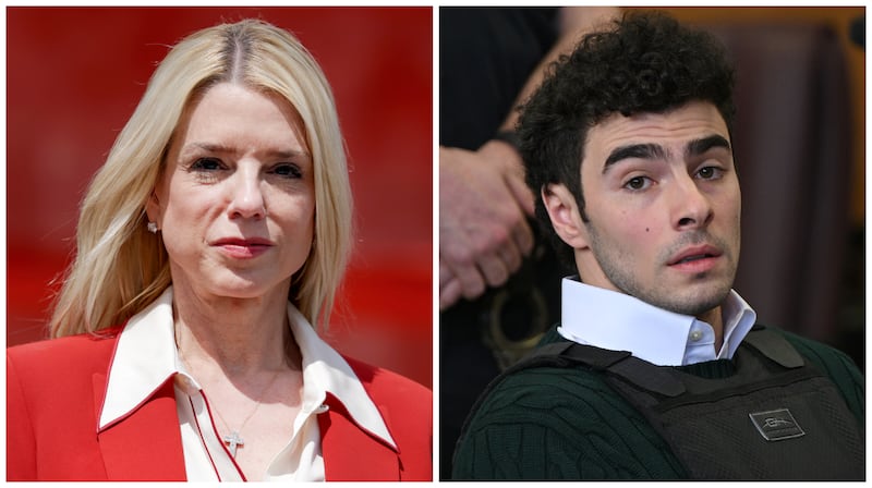 Pam Bondi and Luigi Mangione.