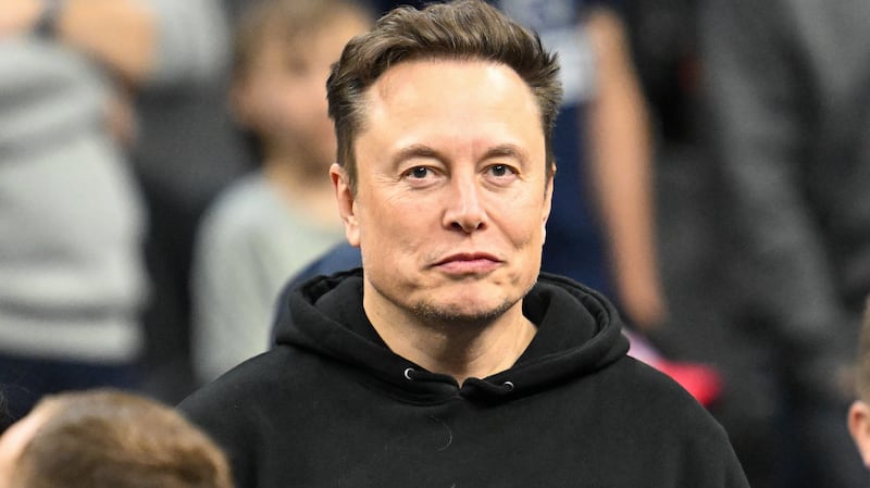 PHILADELPHIA, PA - MARCH 22: Elon Musk attends the NCAA Division 1 wrestling national championship finals on March 22nd, 2025 at the Wells Fargo Center in Philadelphia, PA. (Photo by Terence Lewis/Icon Sportswire via Getty Images)