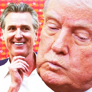 Gavin Newsom and Donald Trump