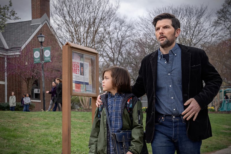 Adam Scott and Acston Luca Porto in The Whisper Man