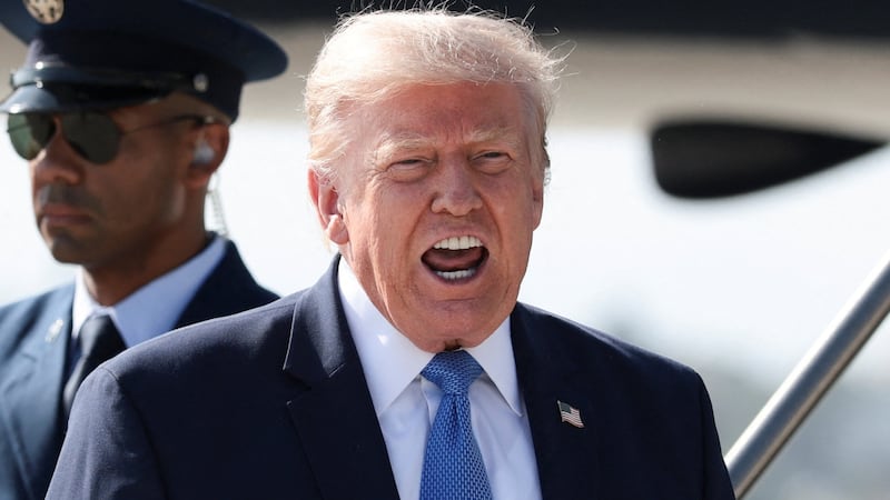 U.S. President Donald Trump arrives at Los Angeles International Airport, in California, U.S., August 4, 2026.