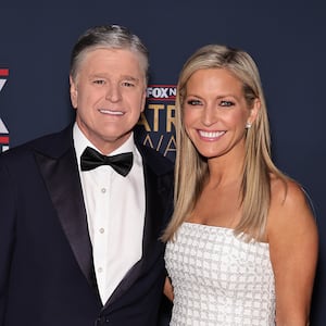 GREENVALE, NEW YORK - DECEMBER 05: (L-R) Sean Hannity and Ainsley Earhardt attend FOX Nation's 2024 Patriot Awards at Tilles Center for the Performing Arts on December 05, 2024 in Greenvale, New York. (Photo by Theo Wargo/Getty Images)