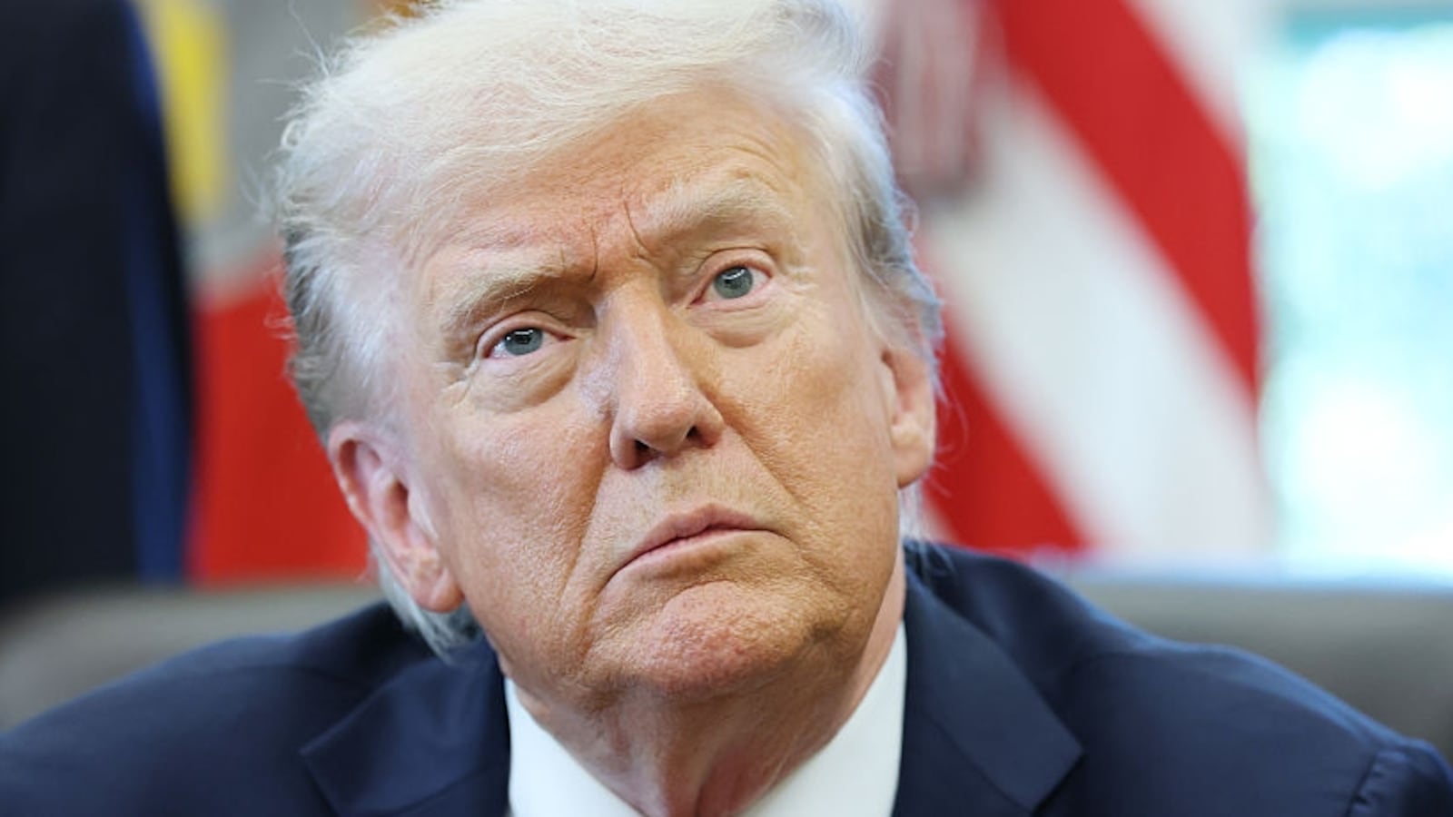 U.S. President Donald Trump speaks in the Oval Office at the White House on October 06, 2025 in Washington, DC. Trump and other cabinet secretaries spoke on an executive order that will increase the development and production of Alaska's natural resources.