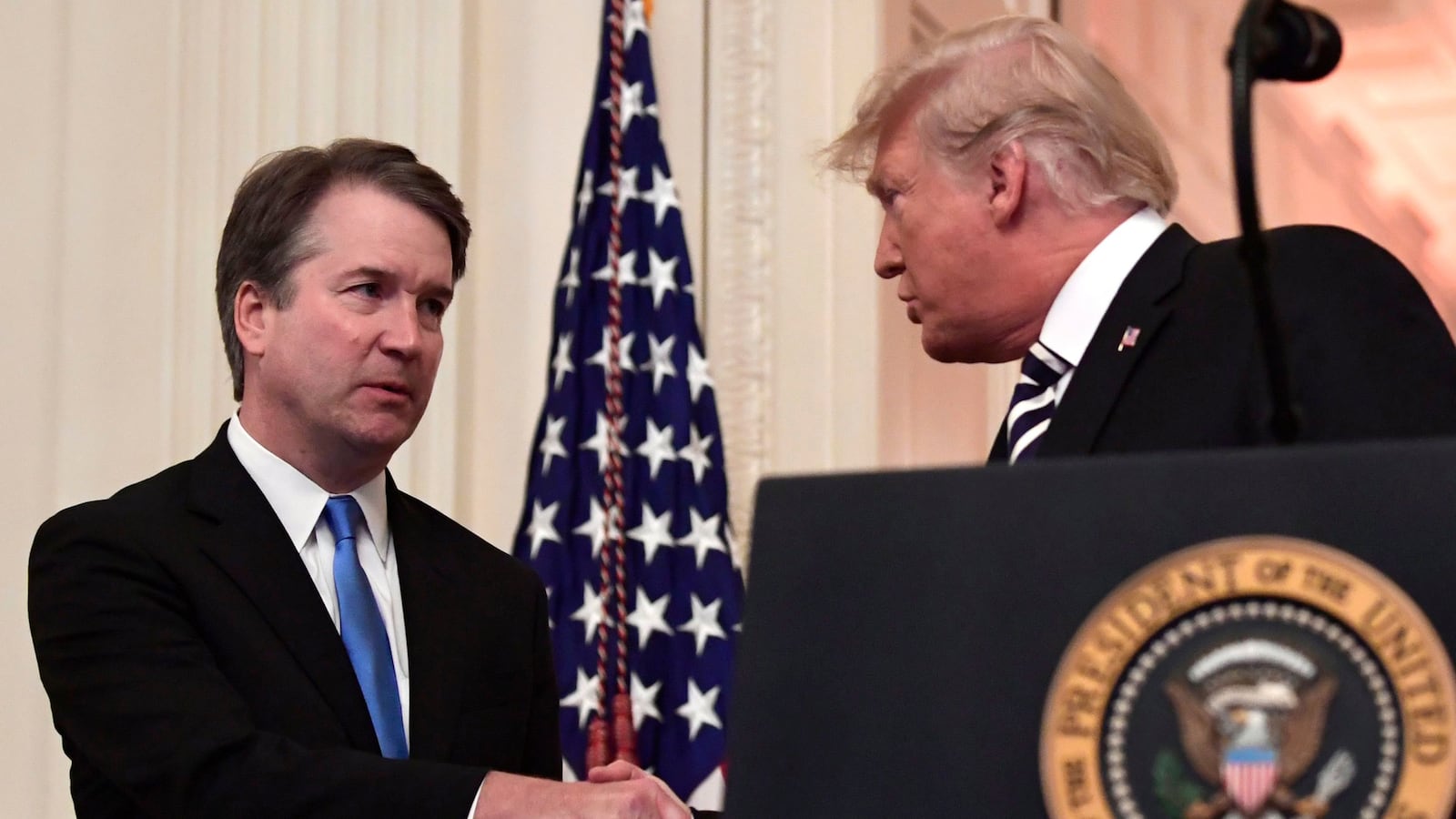 brett kavanaugh shaking hands with donald trump christine blasey ford supreme court justice judge sexual assault rape survivor #metoo metoo women female trauma ptsd psychology psychiatry farber horner