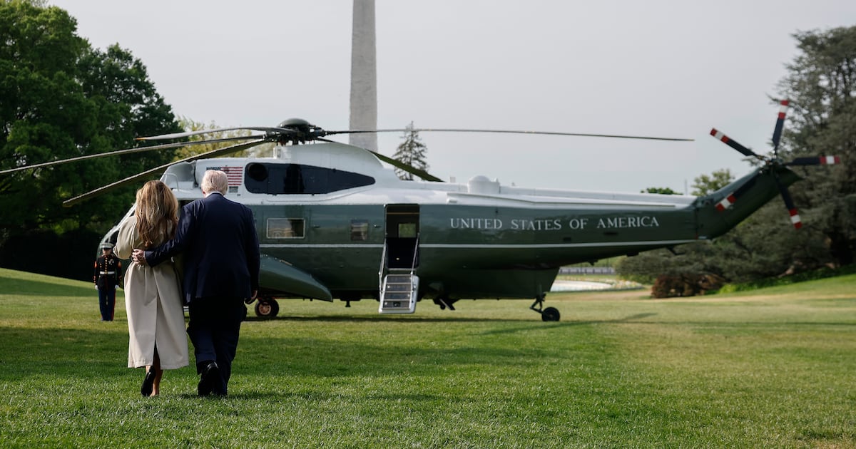 Donald and Melania Trump Show Rare PDA On White House Lawn