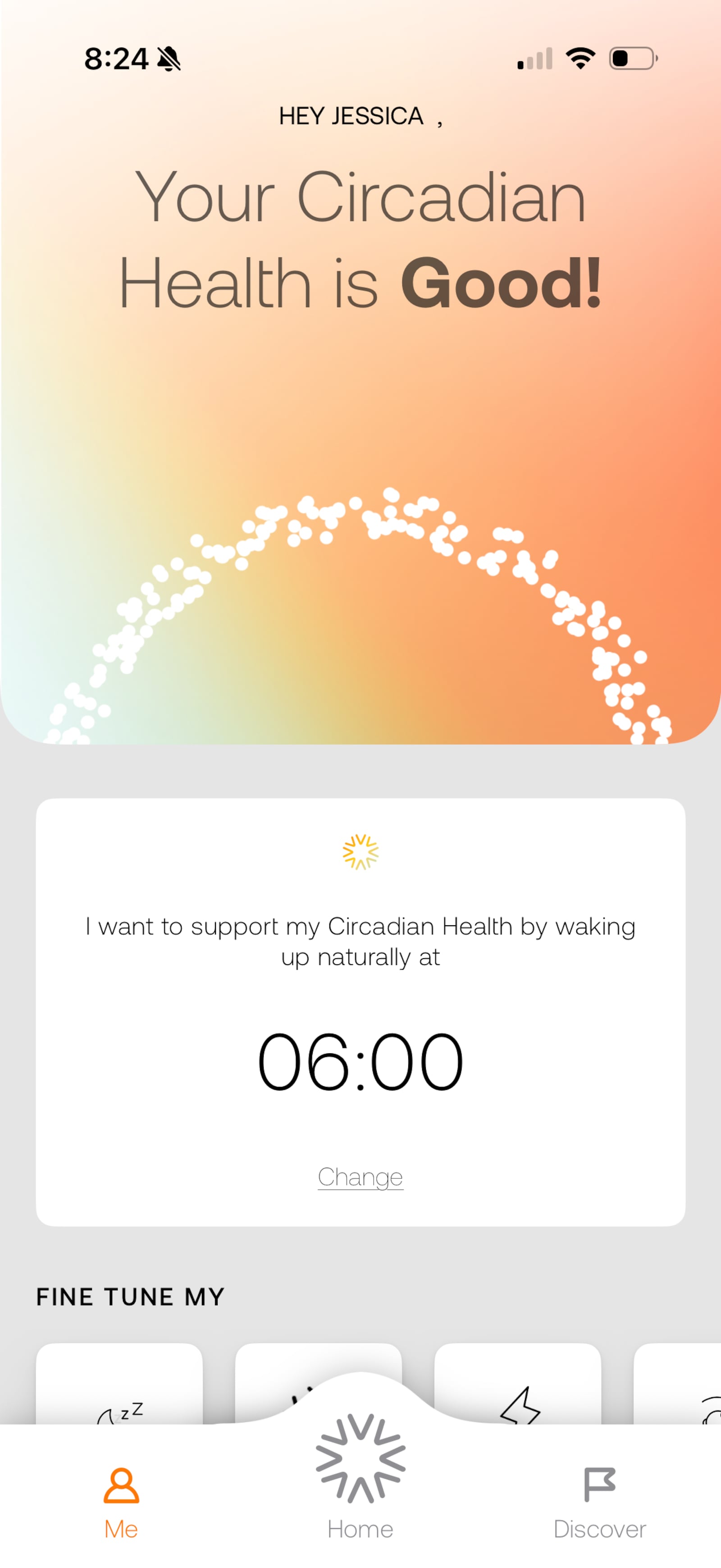 Splendid news on the writer's phone screen.