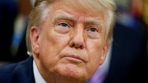 US President Donald J. Trump looks on as he makes an announcement on healthcare in the Oval Office at the White House in Washington, D.C., US, September 18, 2026. REUTERS/Evan Vucci      TPX IMAGES OF THE DAY