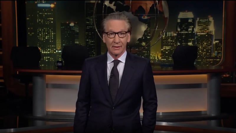 Bill Maher delivers his monologue on Real Time with Bill Maher on July 31, 2026.