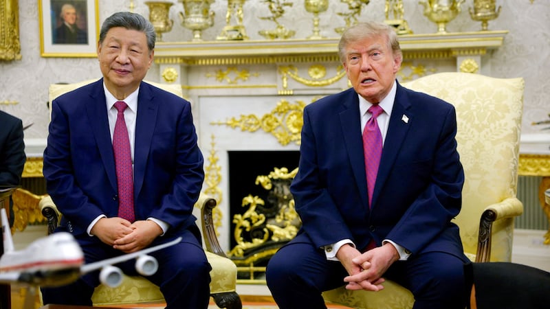 US President Donald Trump meets Chinese President Xi Jinping in the Oval Office at the White House in Washington, D.C., US, September 24, 2026.