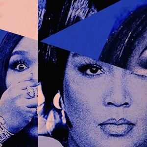 A photo illustration showing Lizzo