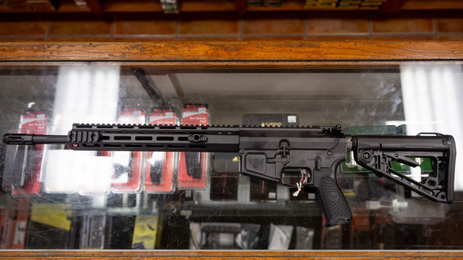 Guns on display in Texas.