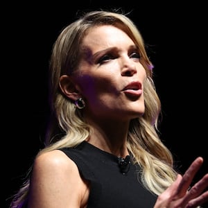 US journalist Megyn Kelly speaks during an "American Comeback Tour" stop hosted by Turning Point USA in Burruss Hall at Virgina Tech university in Blacksburg, Virginia, on September 24, 2025. The event is being held two weeks after the killing of right-wing activist and co-founder of Turning Point USA Charlie Kirk during an "American Comeback Tour" stop in Orem, Utah on September 10. (Photo by Alex Wroblewski / AFP) (Photo by ALEX WROBLEWSKI/AFP via Getty Images)