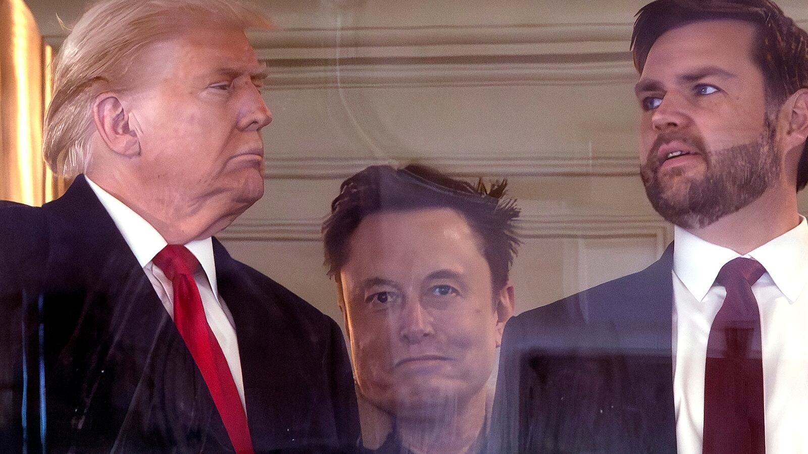 U.S. President-elect Donald Trump, Tesla CEO Elon Musk and Vice President-elect JD Vance attend the 125th Army-Navy football game at Northwest Stadium on December 14, 2024 in Landover, Maryland.