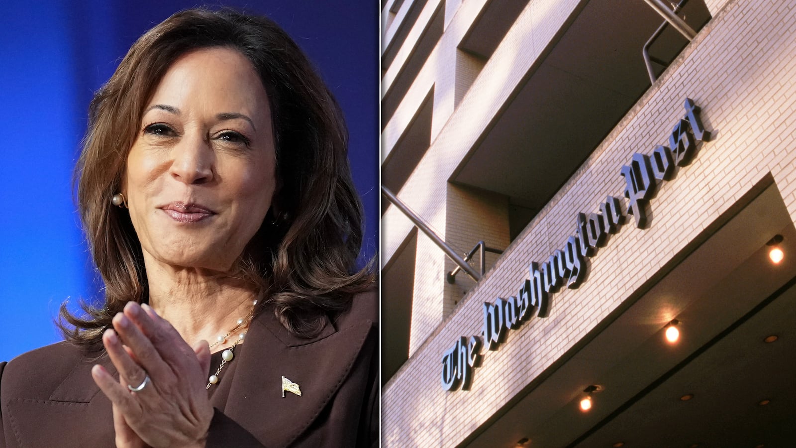 Kamala Harris, Washington Post split