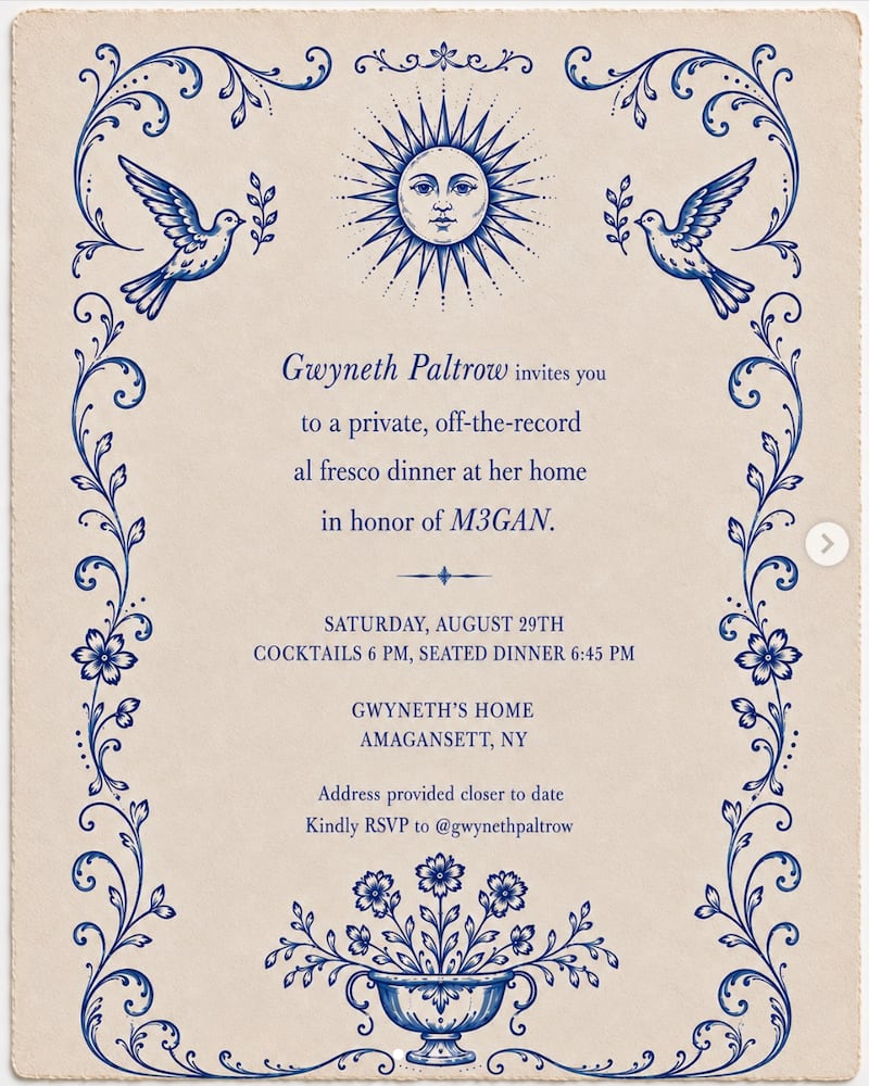 Paltrow parodied her invitation following serious backlash.