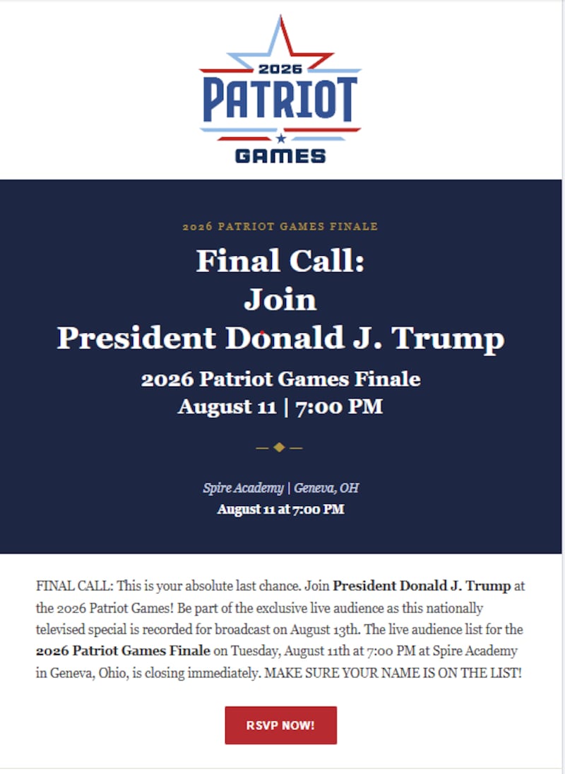 Team Trump is scrambling to fill seats for the final of the Patriot Games.