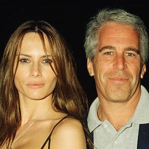 Donald Trump, Melania Trump, Jeffrey Epstein, and Ghislaine Maxwell.