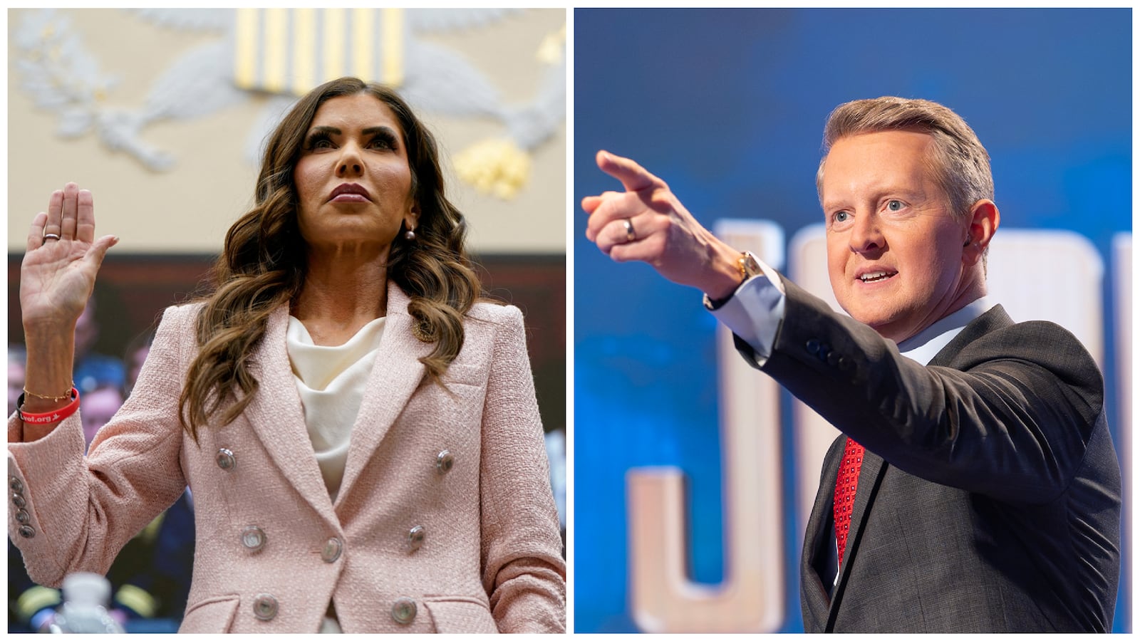 Kristi Noem and Ken Jennings