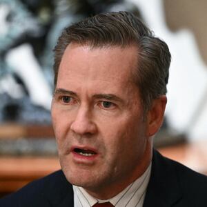 US National Security Advisor Mike Waltz speaks during a meeting with US President Donald Trump and US Ambassadors in the Cabinet Room of the White House in Washington, DC, on March 25, 2025. US National Security Advisor Mike Waltz on March 25 claimed "full responsibility" for mistakenly adding a journalist to a group chat in which top American officials discussed impending strikes in Yemen.
"I take full responsibility. I built the group; my job is to make sure everything's coordinated," Waltz told Fox News host Laura Ingraham in his first interview on the security breach, adding that he does not personally know Jeffrey Goldberg, the journalist who was added to the chat. (Photo by Mandel NGAN / AFP) (Photo by MANDEL NGAN/AFP via Getty Images)
