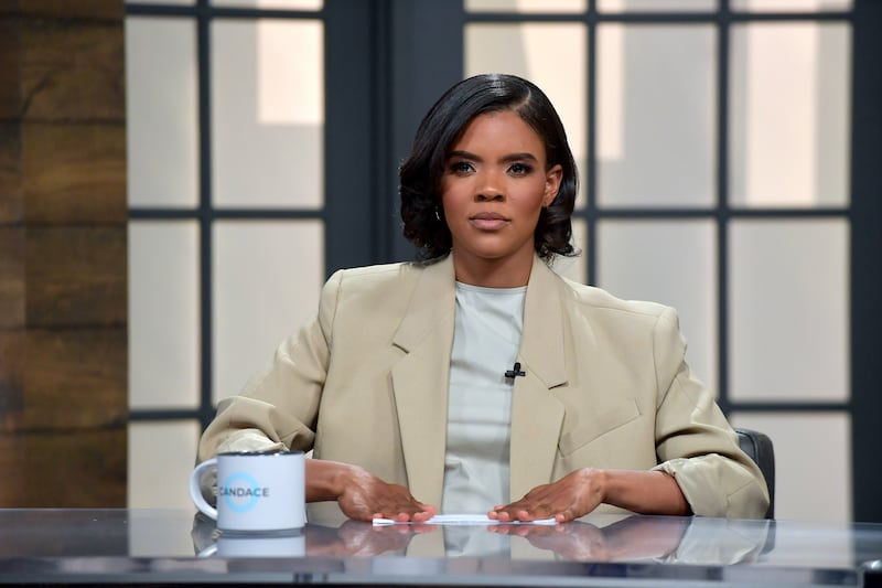 Candace Owens is seen on the set of "Candace" on April 19, 2022, in Nashville, Tennessee.