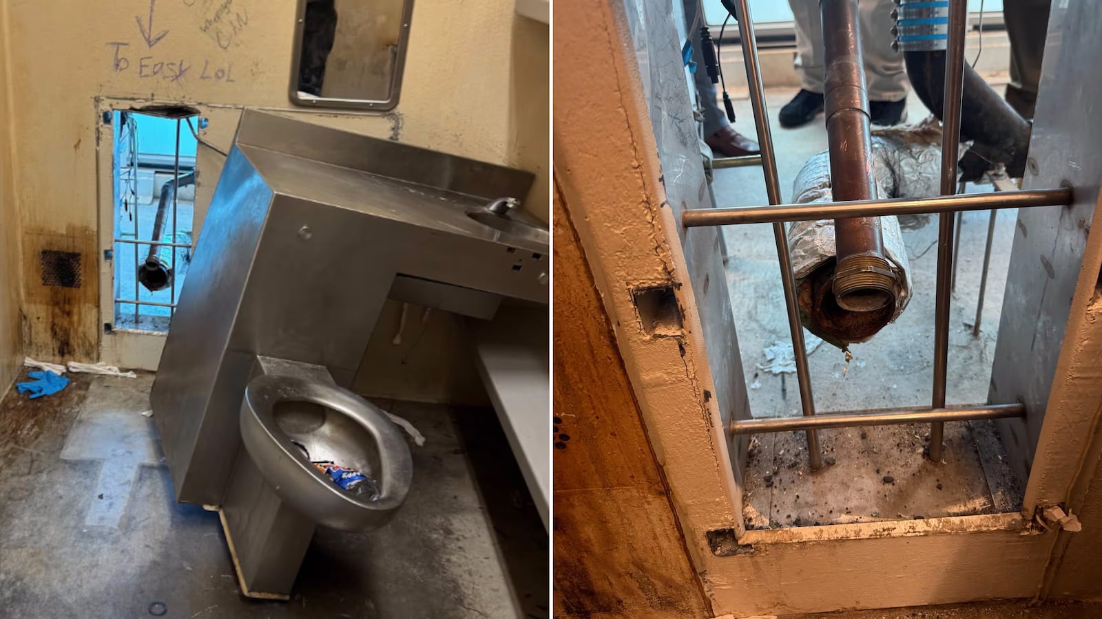 Inmates broke through a wall to escape from the Orleans Justice Center.