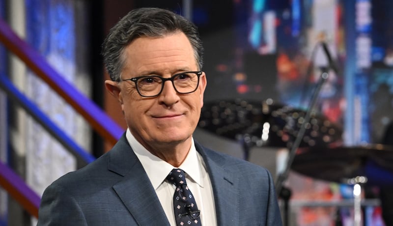 NEW YORK - NOVEMBER 20: Stephen Colbert on the CBS series The Late Show with Stephen Colbert, scheduled to air on the CBS Television Network. (Photo by Scott Kowalchyk/CBS via Getty Images)