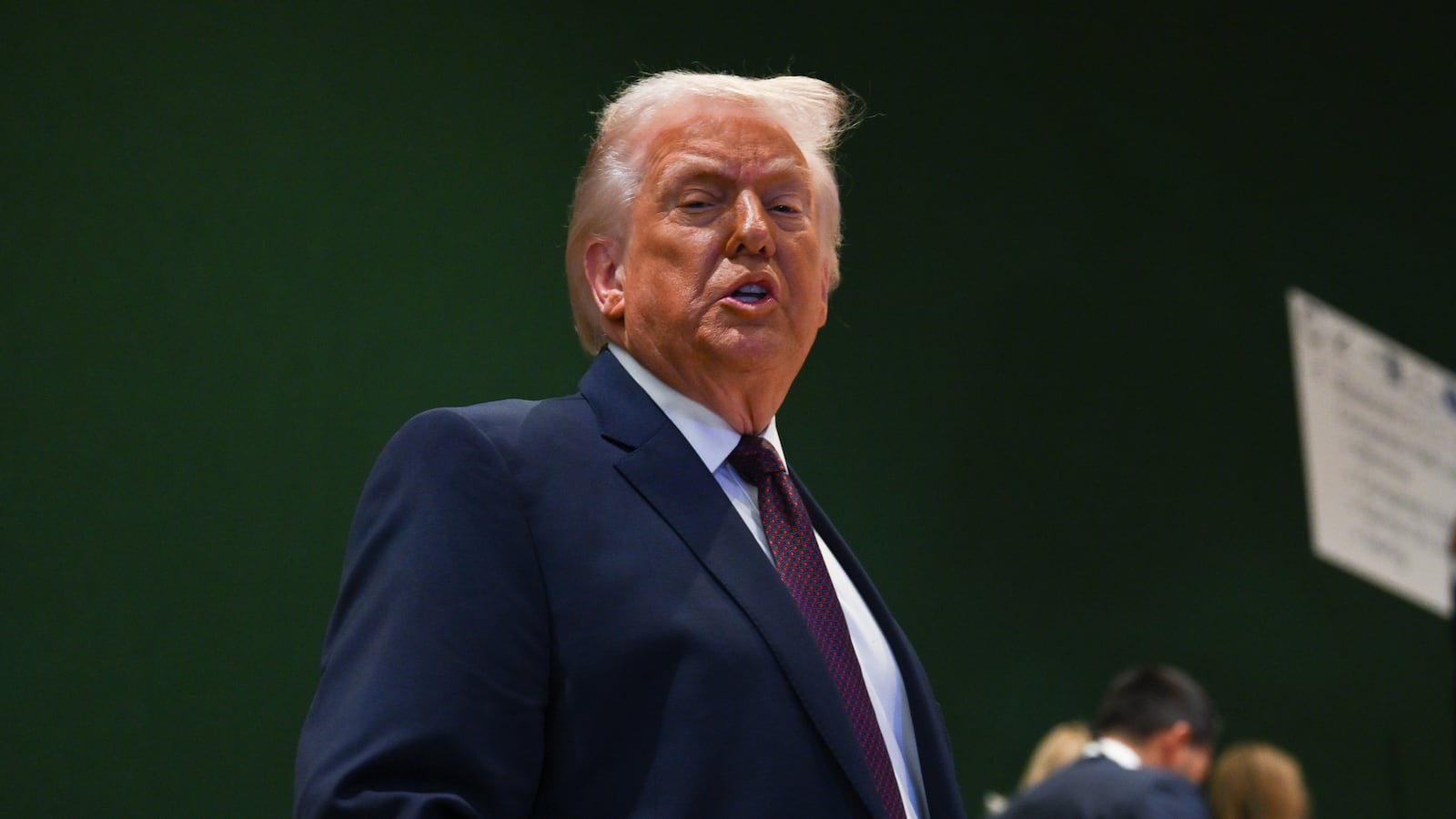 President Donald Trump attends the signing ceremony of the Peace Charter for Gaza as part of the 56th World Economic Forum in Davos, Switzerland on January 22, 2026.
