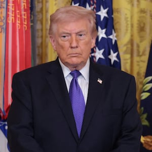 U.S. President Donald Trump attends a Medal of Honor ceremony at the White House in Washington, D.C., U.S., March 2, 2026. REUTERS/Jonathan Ernst