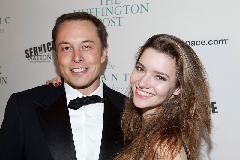 Elon Musk and Talulah Riley in 2009.