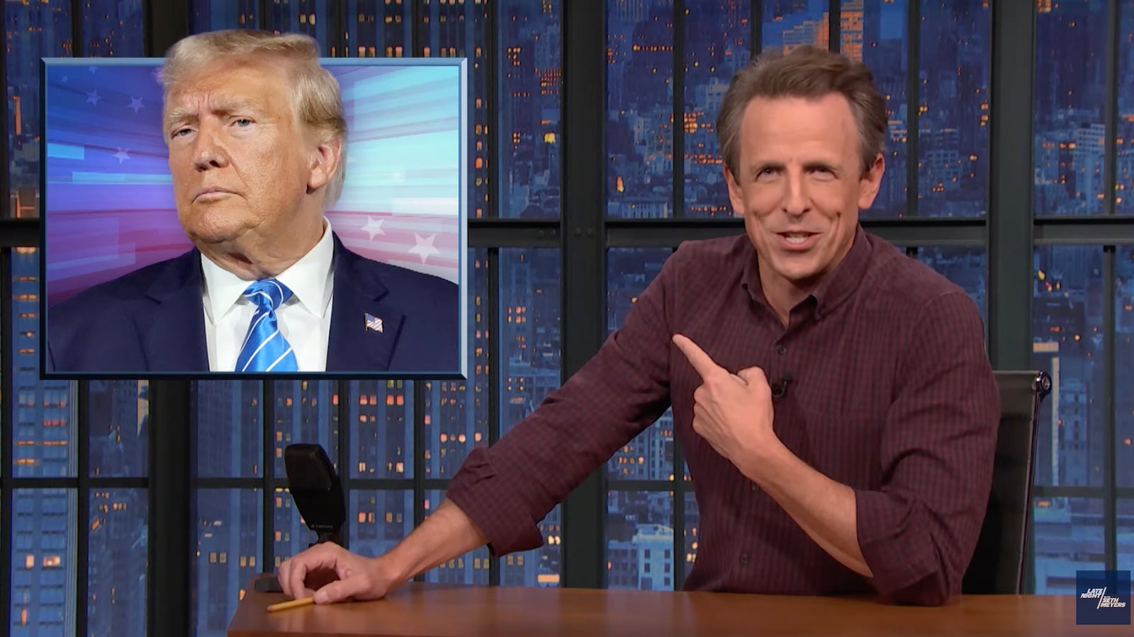 Seth Meyers takes on Donald Trump